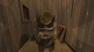Shrek aux toilettes